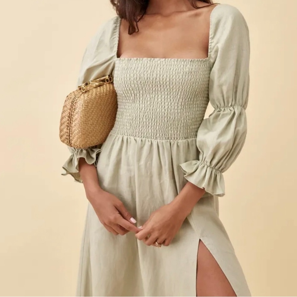 Reformation Hyland Linen Dress